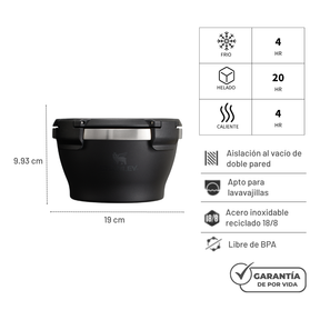 FRESH-TO-TABLE BOWL  BLACK 946 ML