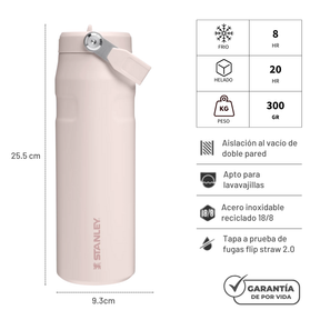 AEROLIGHT FLIP STRAW ROSEQUARTZ 710 ML